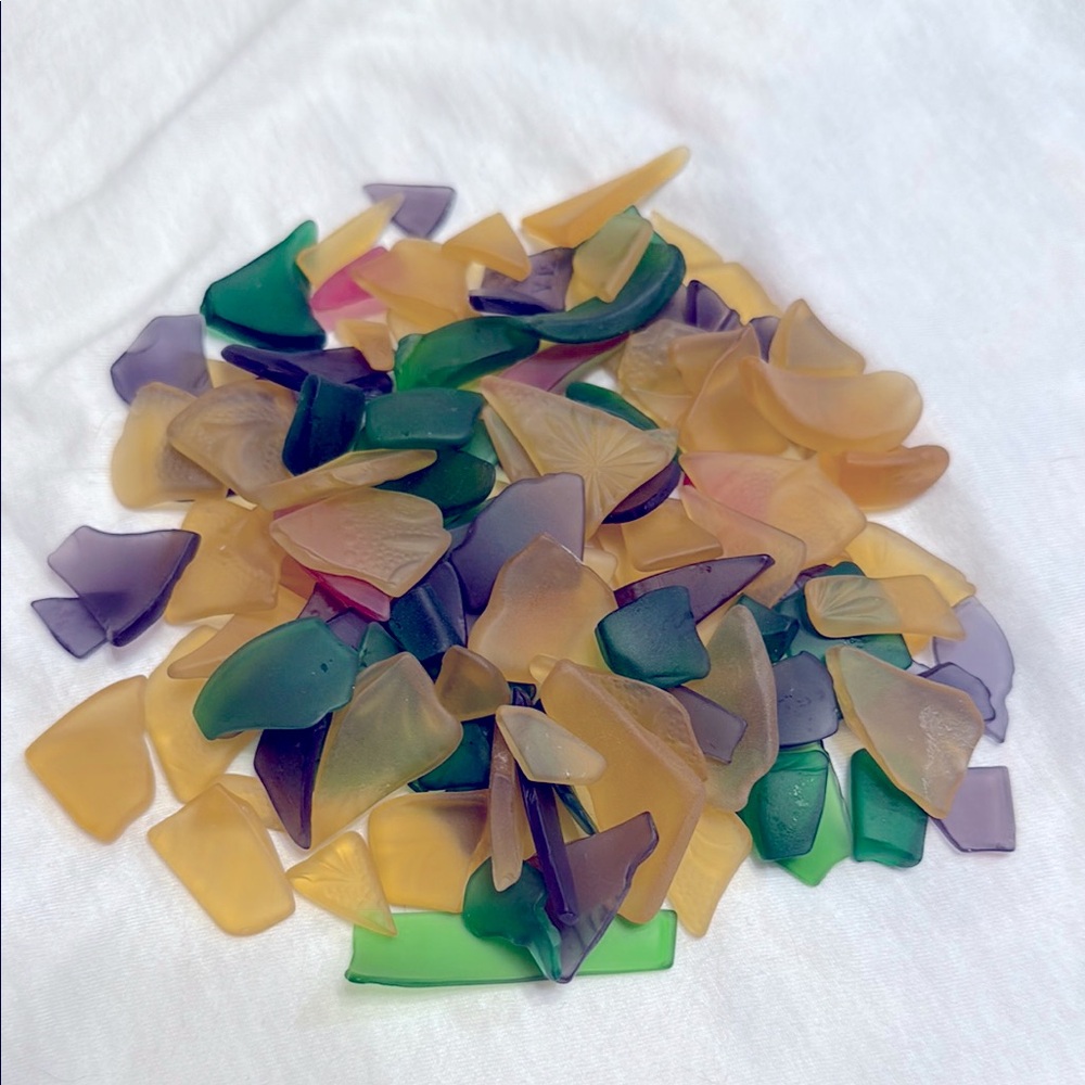 Vintage Colorful Sea Glass Pieces, 11oz Of Sea Glass Multi Color Misc Size - Picture 1 of 11